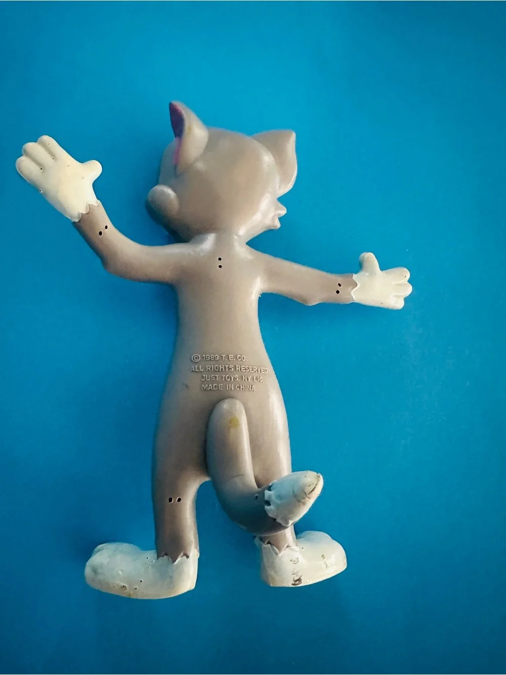 Tom & Jerry Television Cartoon Show Tom Cat Vintage 1989 Bendable Toy Figure 6”